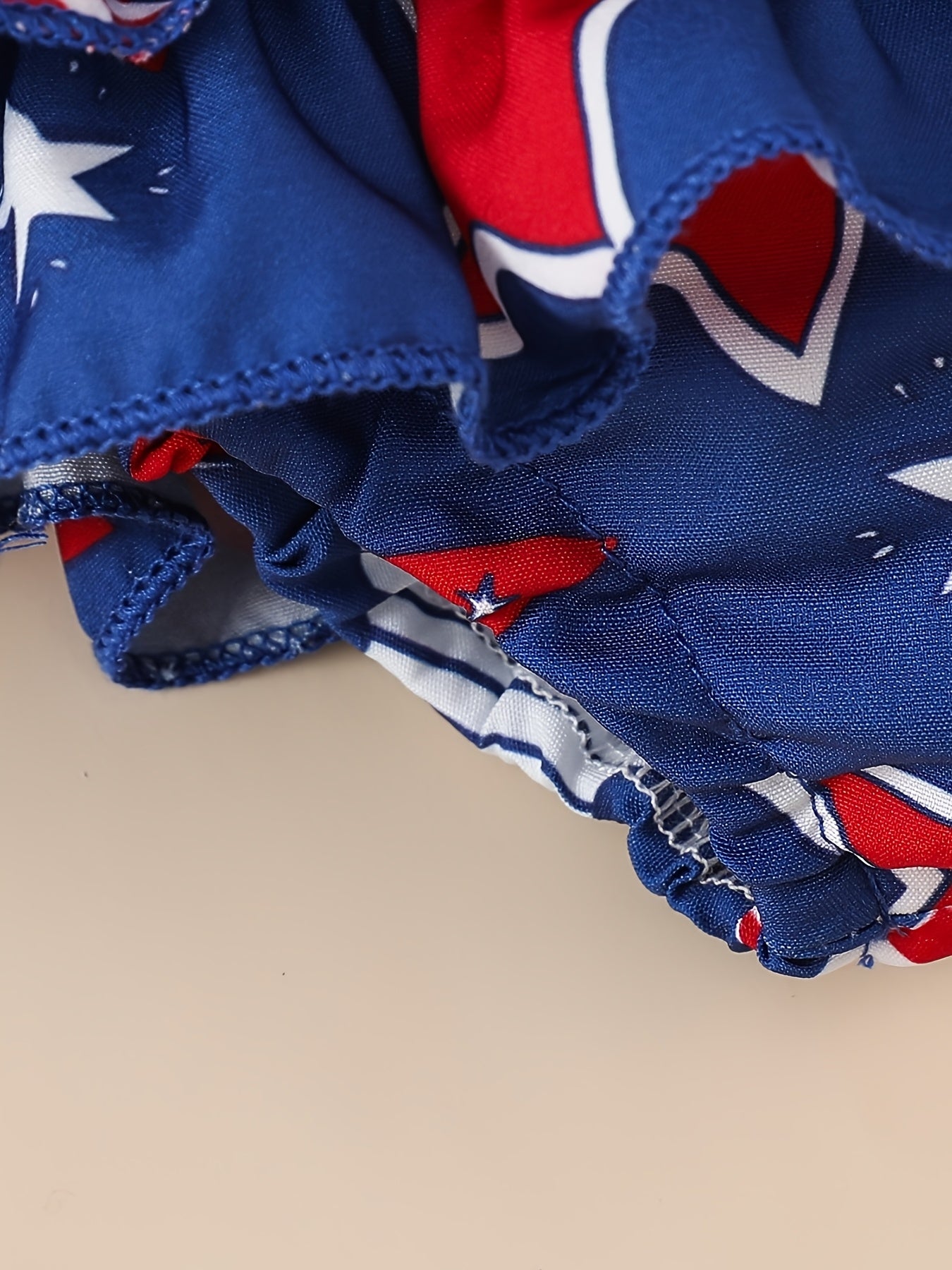 Baby Girls "My 1st 4th of July" Independence Day Outfit Ruffled Bodysuit Shorts and Bow Set
