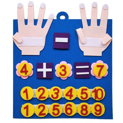 Montessori-Inspired Felt Finger Numbers Math Toy for Early Childhood Counting and Learning Development