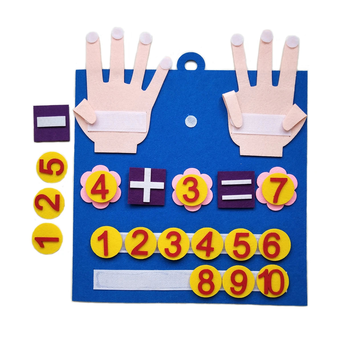 Montessori-Inspired Felt Finger Numbers Math Toy for Early Childhood Counting and Learning Development
