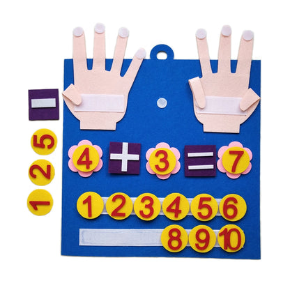 Montessori-Inspired Felt Finger Numbers Math Toy for Early Childhood Counting and Learning Development