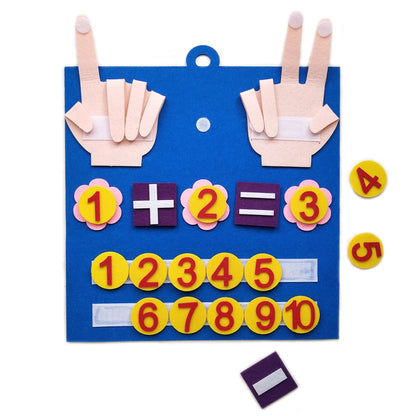 Montessori-Inspired Felt Finger Numbers Math Toy for Early Childhood Counting and Learning Development